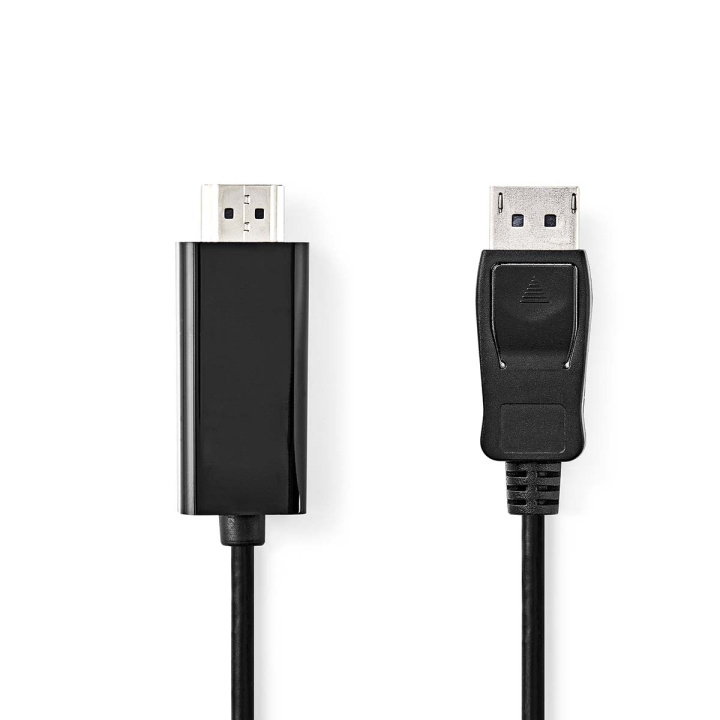 Nedis DisplayPort-Kabel | DisplayPort Male | HDMI™ Connector | 4K@30Hz | Vernikkeld | 2.00 m | Rond | PVC | Zwart | Doos in de groep HOME ELECTRONICS / Kabels & Adapters / HDMI / Kabels bij TP E-commerce Nordic AB (C07431)