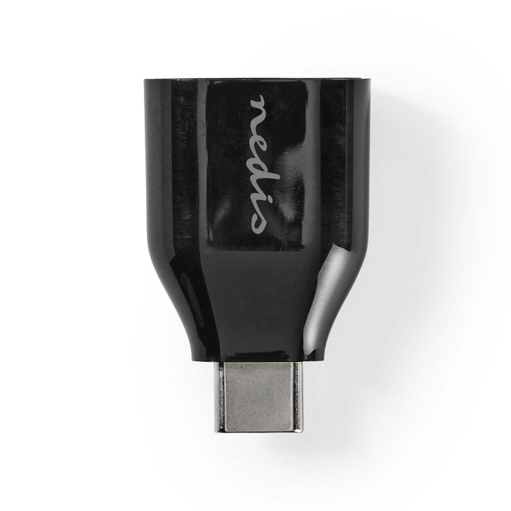 Nedis USB-C™ Adapter | USB 3.2 Gen 1 | USB-C™ Male | USB-A Female | 5 Gbps | Rond | Vernikkeld | Zwart | Doos in de groep SMARTPHONE & TABLETS / Opladers & Kabels / Adapters bij TP E-commerce Nordic AB (C07444)