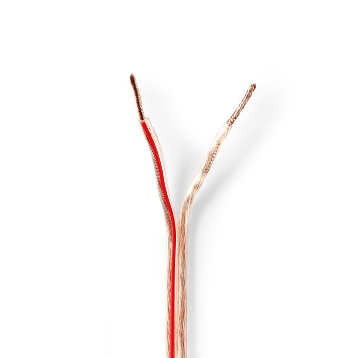 Nedis Speaker-Kabel | 2 x 1.50 mm² | Koper | 100.0 m | Rond | PVC | Transparant | Rol in de groep HOME ELECTRONICS / Audio & Beeld / Luidsprekers & accessoires / Accessoires bij TP E-commerce Nordic AB (C07655)