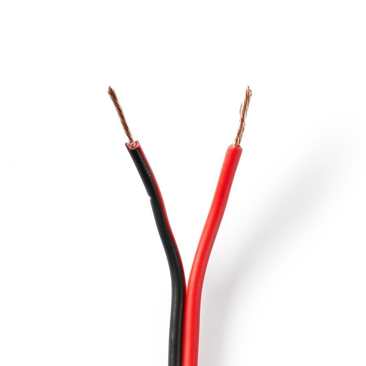 Nedis Speaker-Kabel | 2x 0.75 mm² | CCA | 25.0 m | Rond | PVC | Rood / Zwart | Folieverpakking in de groep HOME ELECTRONICS / Audio & Beeld / Luidsprekers & accessoires / Accessoires bij TP E-commerce Nordic AB (C07672)