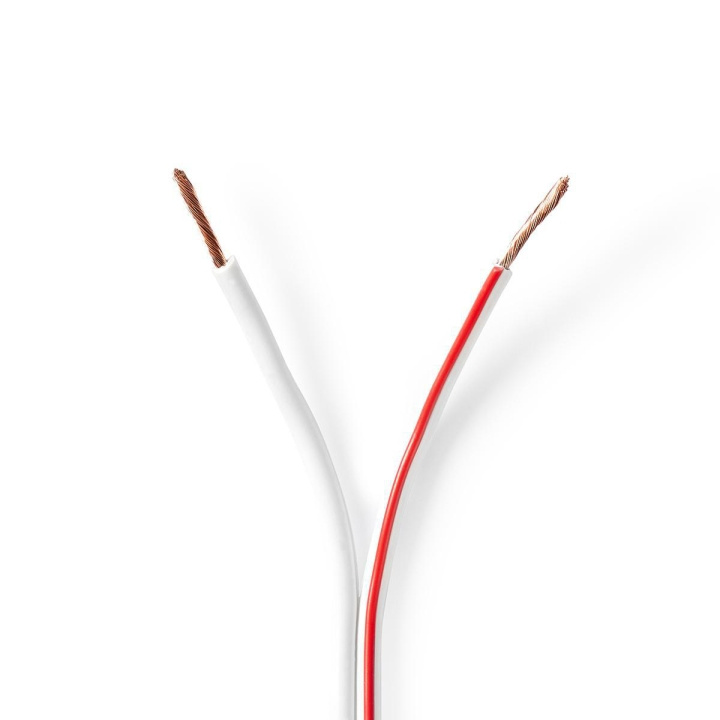 Nedis Speaker-Kabel | 2x 1.50 mm² | CCA | 100.0 m | Rond | PVC | Wit | Folieverpakking in de groep HOME ELECTRONICS / Audio & Beeld / Luidsprekers & accessoires / Accessoires bij TP E-commerce Nordic AB (C07686)