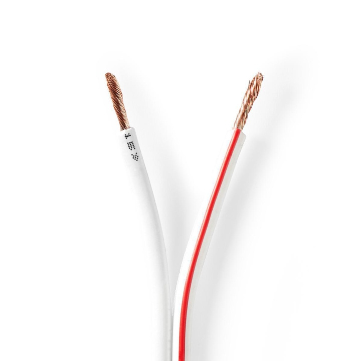 Nedis Speaker-Kabel | 2x 2.50 mm² | CCA | 100.0 m | Rond | PVC | Wit | Folieverpakking in de groep HOME ELECTRONICS / Audio & Beeld / Luidsprekers & accessoires / Accessoires bij TP E-commerce Nordic AB (C07694)