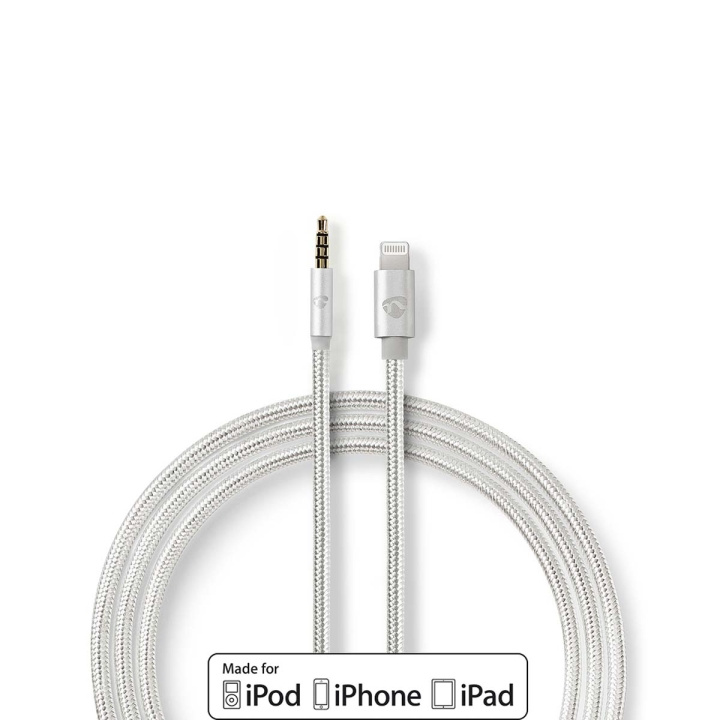 Nedis Lightning-Adapter | Apple Lightning 8-Pins | 3,5 mm Male | Verguld | 1.00 m | Rond | Nylon in de groep SMARTPHONE & TABLETS / Opladers & Kabels / Adapters bij TP E-commerce Nordic AB (C07707)