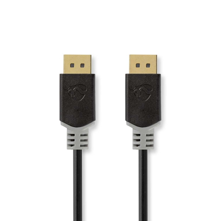 Nedis DisplayPort-Kabel | DisplayPort Male | DisplayPort Male | 8K@60Hz | Verguld | 2.00 m | Rond | PVC | Antraciet / Grijs | Doos in de groep COMPUTERS & RANDAPPARATUUR / Computerkabels / DisplayPort / Kabels bij TP E-commerce Nordic AB (C07709)