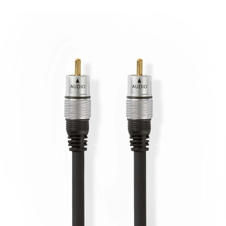 Nedis Digitale Audiokabel | RCA Male | RCA Male | Verguld | 1.50 m | Rond | PVC | Antraciet | Doos in de groep HOME ELECTRONICS / Kabels & Adapters / Audio Digitaal bij TP E-commerce Nordic AB (C07725)