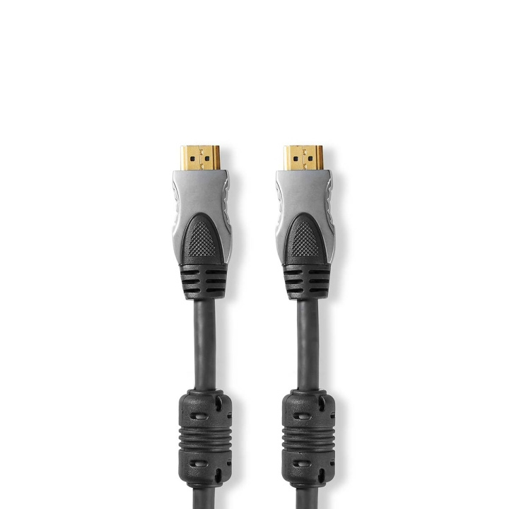 Nedis High Speed ​​HDMI™-Kabel met Ethernet | HDMI™ Connector | HDMI™ Connector | 4K@60Hz | 18 Gbps | 0.80 m | Rond | PVC | Antraciet | Doos in de groep HOME ELECTRONICS / Kabels & Adapters / HDMI / Kabels bij TP E-commerce Nordic AB (C07738)