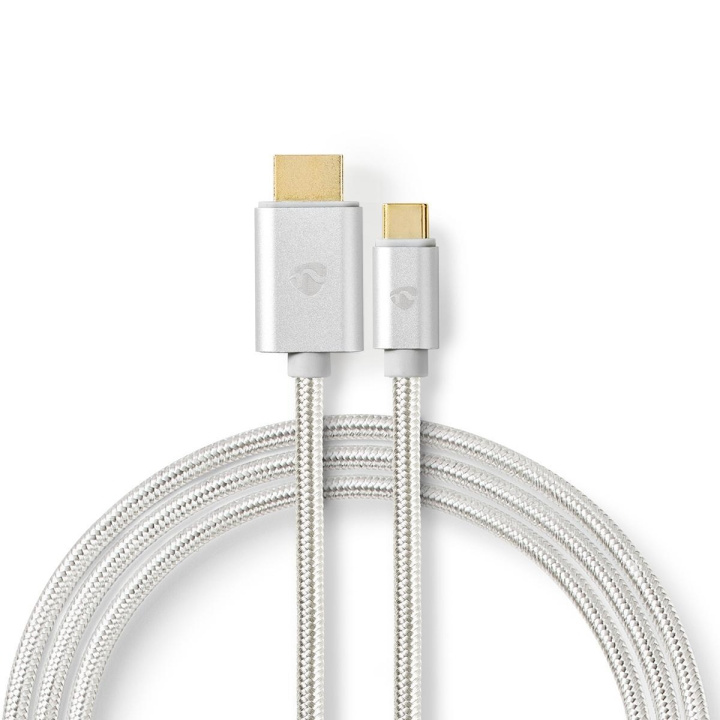 Nedis USB-C™ Adapter | USB 3.2 Gen 1 | USB-C™ Male | HDMI™ Connector | 4K@60Hz | 18 Gbps | 2.00 m | Rond | Verguld | Gevlochten / Nylon | Aluminium | Cover Window Box in de groep HOME ELECTRONICS / Kabels & Adapters / HDMI / Adapters bij TP E-commerce Nordic AB (C07746)
