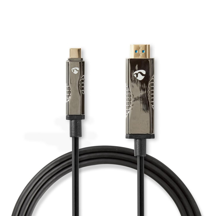 Nedis Actieve Optische USB-Kabel | USB-C™ Male | HDMI™ Connector | 18 Gbps | 10.0 m | Rond | PVC | Zwart | Gift Box in de groep HOME ELECTRONICS / Kabels & Adapters / HDMI / Kabels bij TP E-commerce Nordic AB (C07766)