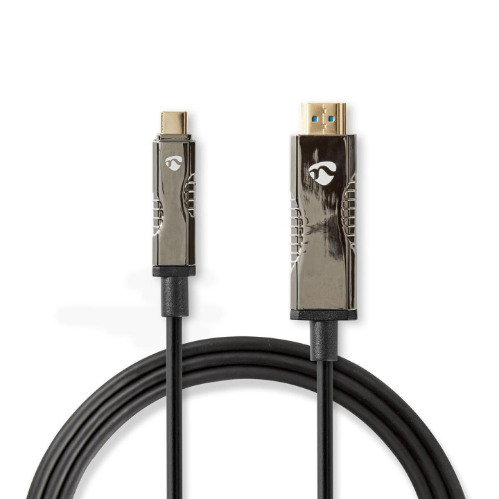 Nedis Actieve Optische USB-Kabel | USB-C™ Male | HDMI™ Connector | 18 Gbps | 20.0 m | Rond | PVC | Zwart | Gift Box in de groep HOME ELECTRONICS / Kabels & Adapters / HDMI / Kabels bij TP E-commerce Nordic AB (C07768)