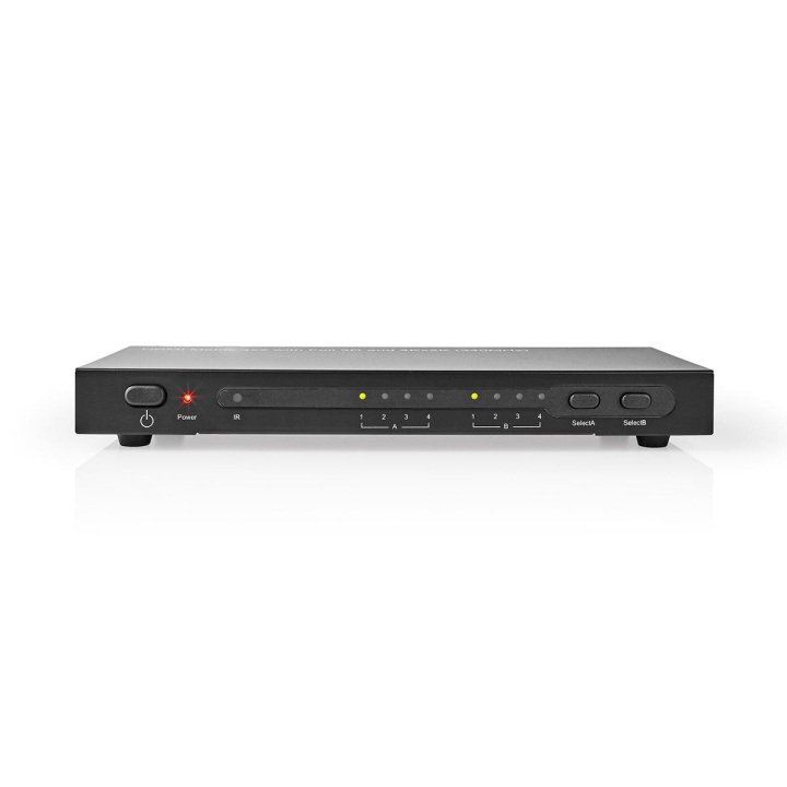 Nedis HDMI™ Matrix-Switch | 4 x 2-Poorts poort(en) | 4x HDMI™ Input | 2x HDMI™ Output | 4K@30Hz | 3.4 Gbps | Afstandbestuurbaar | Metaal | Antraciet in de groep HOME ELECTRONICS / Kabels & Adapters / HDMI / Adapters bij TP E-commerce Nordic AB (C07832)