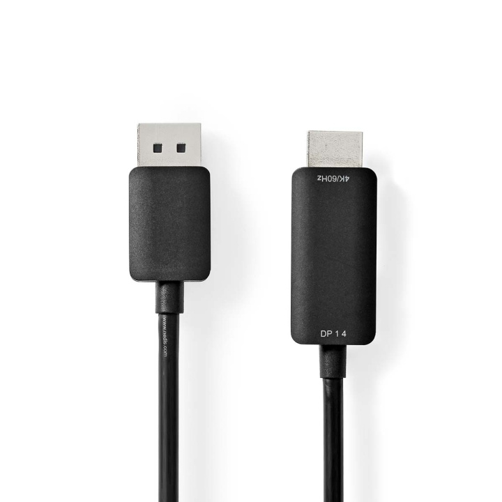 Nedis DisplayPort-Kabel | DisplayPort Male | HDMI™ Connector | 4K@60Hz | Vernikkeld | 2.00 m | Rond | PVC | Zwart | Polybag in de groep HOME ELECTRONICS / Kabels & Adapters / HDMI / Kabels bij TP E-commerce Nordic AB (C07838)