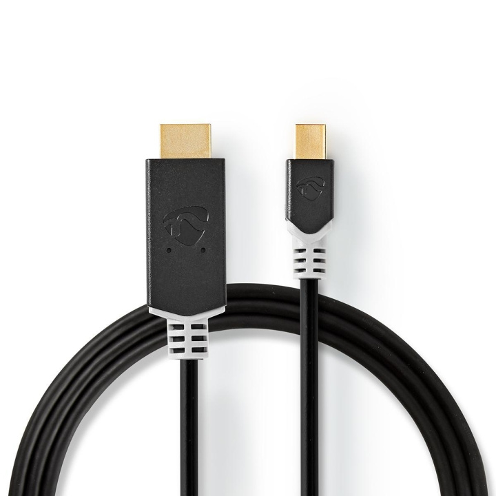 Nedis Mini DisplayPort-Kabel | DisplayPort 1.4 | Mini-DisplayPort Male | HDMI™ Connector | 48 Gbps | Verguld | 2.00 m | Rond | PVC | Antraciet | Polybag in de groep COMPUTERS & RANDAPPARATUUR / Computerkabels / DisplayPort / Kabels bij TP E-commerce Nordic AB (C07845)