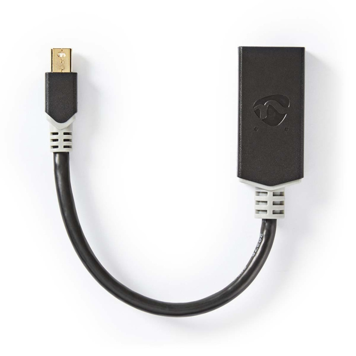 Nedis Mini DisplayPort-Kabel | DisplayPort 1.4 | Mini-DisplayPort Male | HDMI™ Output | 48 Gbps | Verguld | 0.20 m | Rond | PVC | Antraciet | Polybag in de groep COMPUTERS & RANDAPPARATUUR / Computerkabels / DisplayPort / Kabels bij TP E-commerce Nordic AB (C07846)
