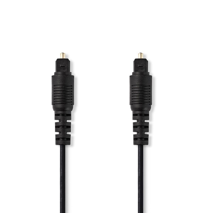 Optische Audiokabel | TosLink Male | TosLink Male | 1.00 m | Rond | PVC | Zwart | Label in de groep HOME ELECTRONICS / Kabels & Adapters / Audio Analoog / 3.5 mm bij TP E-commerce Nordic AB (C07857)
