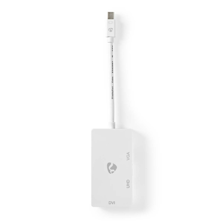 Nedis DisplayPort-Adapter | Mini-DisplayPort Male | DVI-D 24+1-Pins Female / HDMI™ Female / VGA Female 15p | 4K@60Hz | Vernikkeld | Schakelbaar | 0.20 m | Rond | ABS | ABS | Wit | Doos in de groep HOME ELECTRONICS / Kabels & Adapters / HDMI / Adapters bij TP E-commerce Nordic AB (C07918)