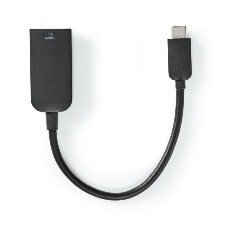 Nedis USB-C™ Adapter | USB 3.2 Gen 1 | USB-C™ Male | HDMI™ Output | 4K@60Hz | 0.20 m | Rond | Vernikkeld | PVC | Zwart | Polybag in de groep HOME ELECTRONICS / Kabels & Adapters / HDMI / Adapters bij TP E-commerce Nordic AB (C07958)