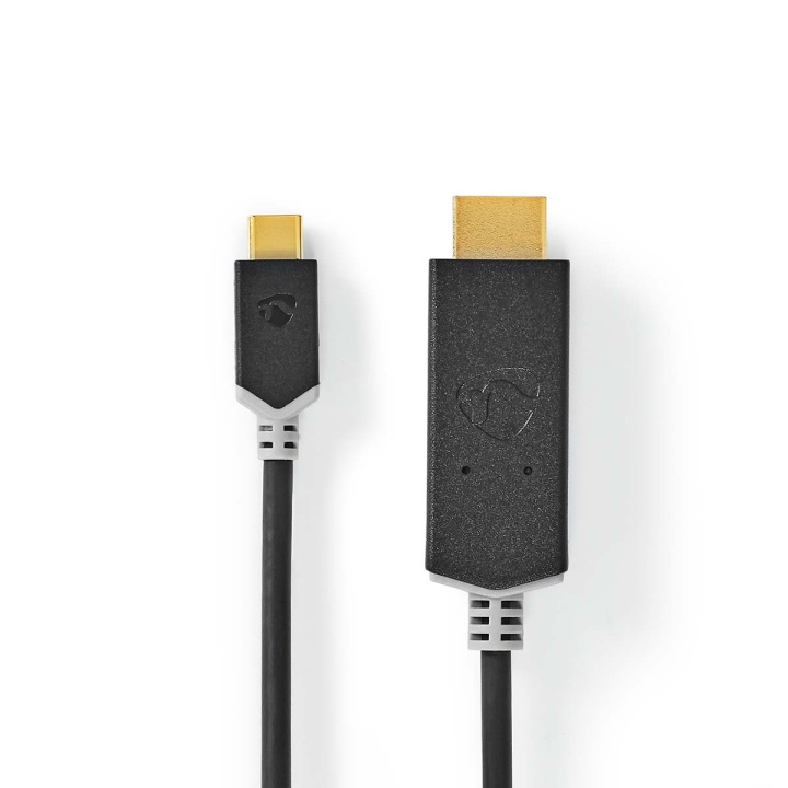 Nedis USB-C™ Adapter | USB 3.2 Gen 1 | USB-C™ Male | HDMI™ Connector | 4K@60Hz | 1.00 m | Rond | Verguld | PVC | Antraciet | Doos in de groep HOME ELECTRONICS / Kabels & Adapters / HDMI / Adapters bij TP E-commerce Nordic AB (C07962)