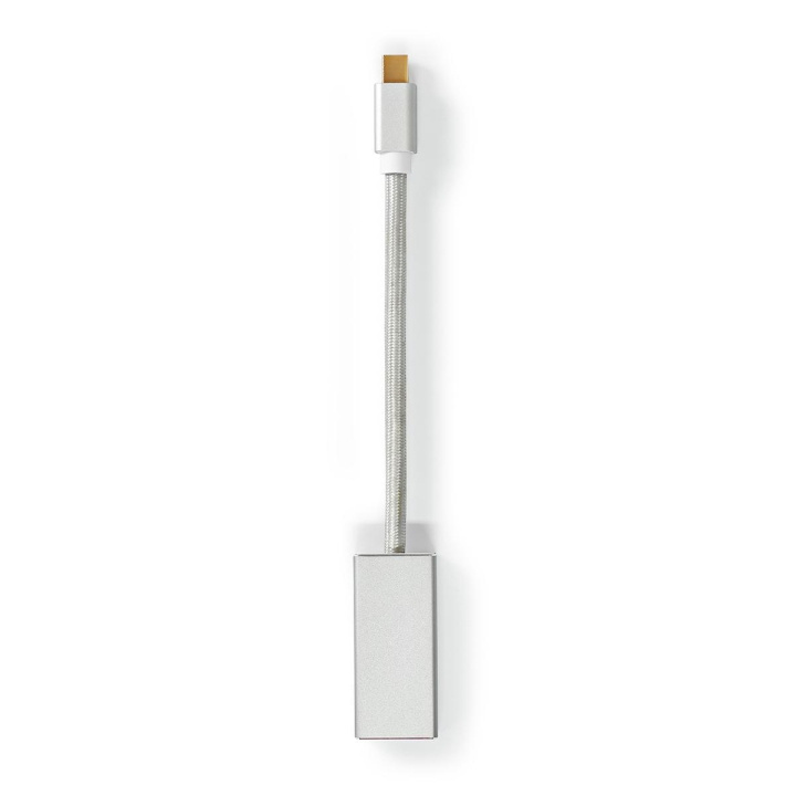 Nedis Mini DisplayPort-Kabel | DisplayPort 1.2 | Mini-DisplayPort Male | DisplayPort Female | 21.6 Gbps | Verguld | 0.20 m | Rond | Gevlochten | Zilver | Cover Window Box in de groep COMPUTERS & RANDAPPARATUUR / Computerkabels / DisplayPort / Kabels bij TP E-commerce Nordic AB (C07966)