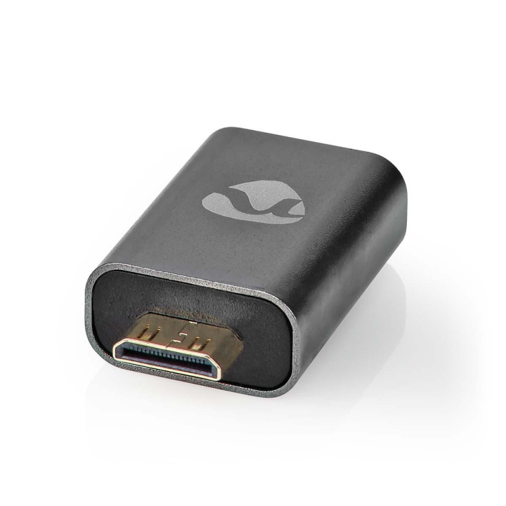 Nedis HDMI™-Adapter | HDMI™ Male / HDMI™ Mini-Connector | HDMI™ Output | Verguld | Recht | Aluminium | Gun Metal Grijs | 1 Stuks | Cover Window Box in de groep HOME ELECTRONICS / Kabels & Adapters / HDMI / Adapters bij TP E-commerce Nordic AB (C07979)