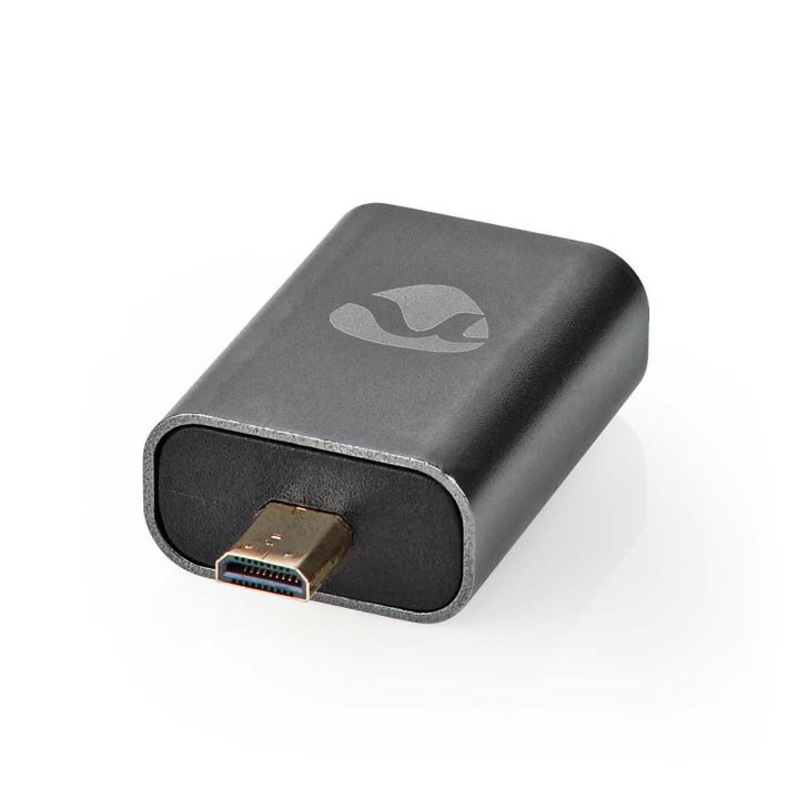 Nedis HDMI™-Adapter | HDMI™ Male / HDMI™ Micro-Connector | HDMI™ Output | Verguld | Recht | Aluminium | Gun Metal Grijs | 1 Stuks | Cover Window Box in de groep HOME ELECTRONICS / Kabels & Adapters / HDMI / Adapters bij TP E-commerce Nordic AB (C07980)