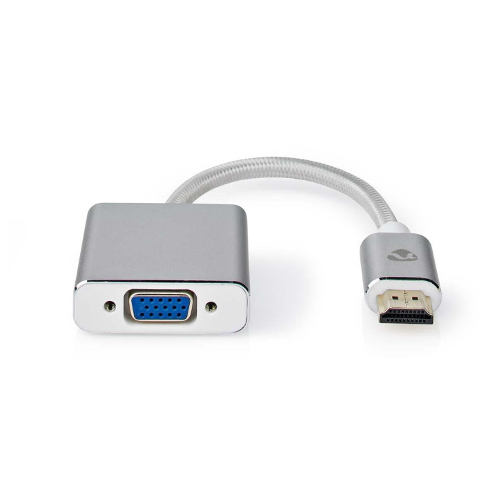 Nedis VGA-Adapter | HDMI™ Connector | VGA Female 15p | Verguld | Recht | Aluminium | Zilver | Cover Window Box in de groep COMPUTERS & RANDAPPARATUUR / Computerkabels / VGA / Adapters bij TP E-commerce Nordic AB (C07986)