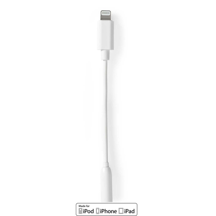 Nedis Lightning-Adapter | Apple Lightning 8-Pins | 3,5 mm Female | Vernikkeld | 0.10 m | Rond | PVC in de groep SMARTPHONE & TABLETS / Opladers & Kabels / Adapters bij TP E-commerce Nordic AB (C07990)