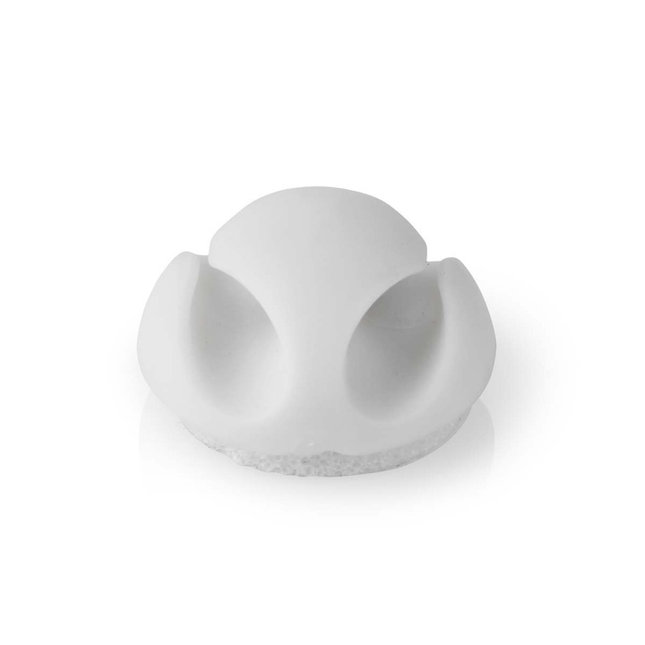 Nedis Kabelmanagement | Kabelclip | Click & Go | 6 Stuks | Aantal sleuven: 2 Sleuven | Maximale kabeldikte: 5.3 mm | TPE | Wit in de groep HOME ELECTRONICS / Kabels & Adapters / Kabelbeheer bij TP E-commerce Nordic AB (C08007)