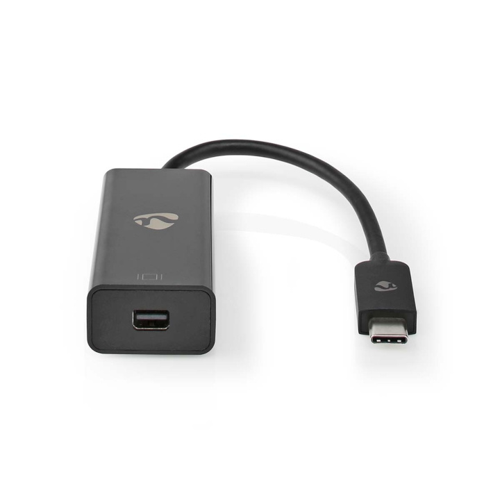 Nedis USB-C™ Adapter | USB 3.2 Gen 1 | USB-C™ Male | Mini DisplayPort Female | 8K@60Hz | 0.20 m | Rond | Vernikkeld | PVC | Zwart | Doos in de groep COMPUTERS & RANDAPPARATUUR / Computerkabels / DisplayPort / Adapters bij TP E-commerce Nordic AB (C08031)