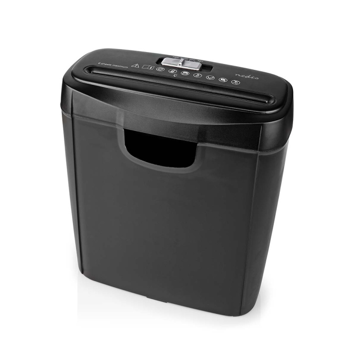 Nedis Papierversnipperaar | Strips Snijden | 6x A4-pagina\'s | 10 l | Veiligheidsnorm: DIN 2 | 190 W | Zwart in de groep HUISHOUDEN & TUIN / Kantoormateriaal / Overige bij TP E-commerce Nordic AB (C08137)