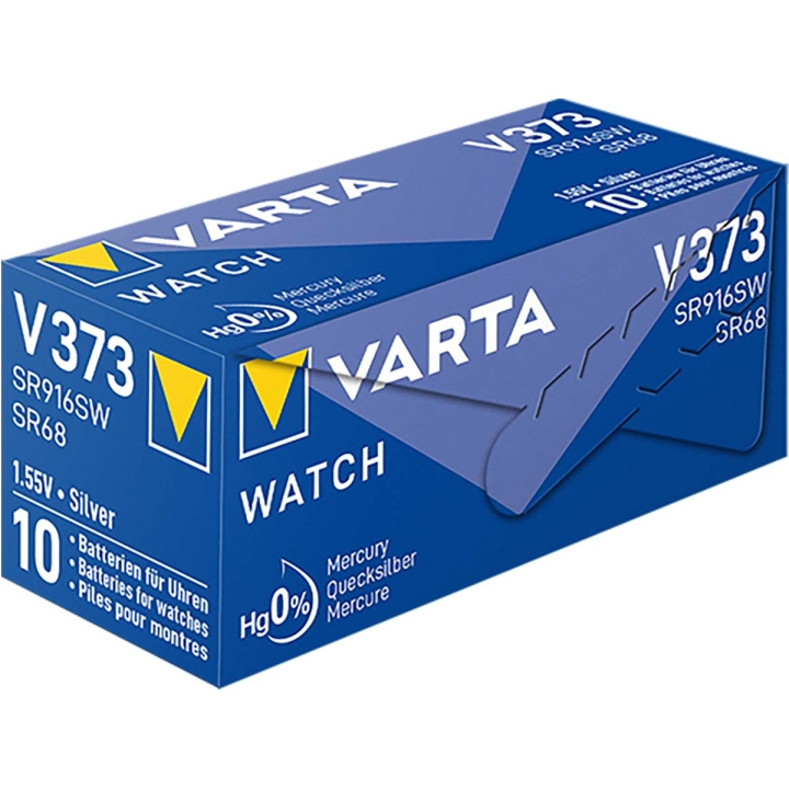 Varta SR68 (V373) batterij, 10 stks. in box zilveroxide-zink knoopcel, 1,55 V in de groep HOME ELECTRONICS / Batterijen & Opladers / Batterijen / Overigen bij TP E-commerce Nordic AB (C08187)
