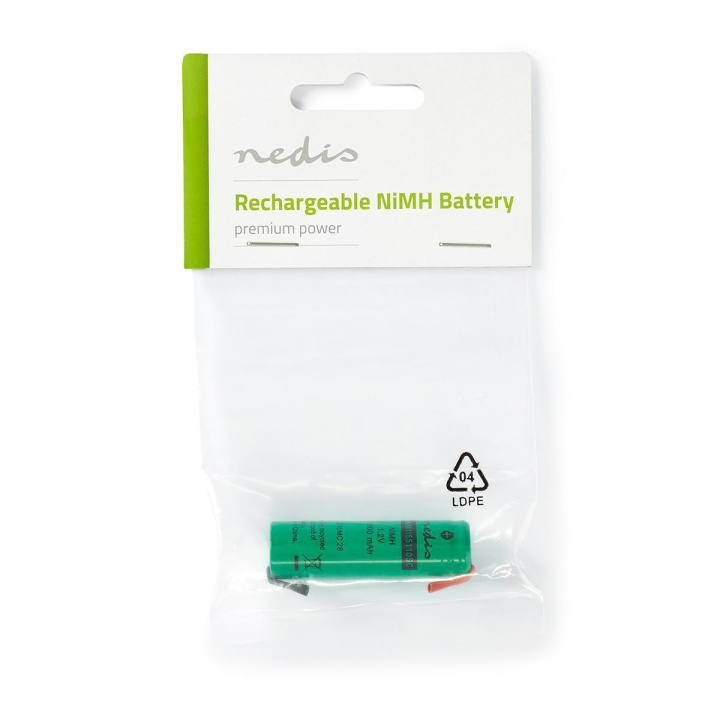 Nedis Oplaadbare NiMH-Batterij | 1.2 V | 1100 mAh | Soldeertab | 1-Polybag in de groep HOME ELECTRONICS / Batterijen & Opladers / Oplaadbare batterijen / Overigen bij TP E-commerce Nordic AB (C08243)