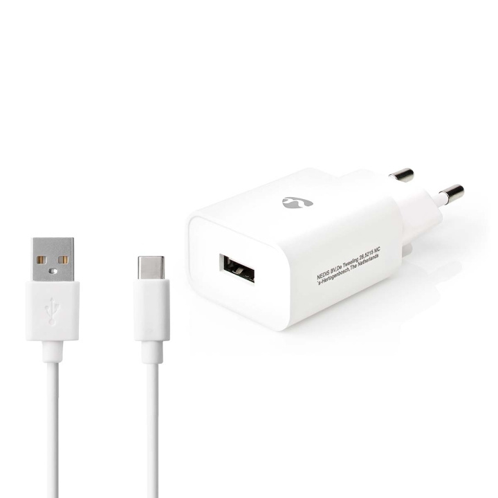 Nedis Oplader | 12 W | Snellaad functie | 1x 2.4 A | Outputs: 1 | USB-A | USB Type-C™ (Los) Kabel | 1.00 m | Single Voltage Output in de groep SMARTPHONE & TABLETS / Opladers & Kabels / Wandoplader / Wandoplader Type C bij TP E-commerce Nordic AB (C08263)
