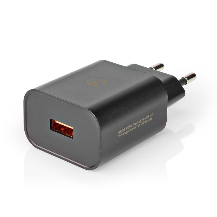 Nedis Oplader | 18 W | Snellaad functie | 1.5 / 2.0 / 3.0 A | Outputs: 1 | USB-A | Geen Kabel Inbegrepen | Automatische Voltage Selectie | Zwart in de groep SMARTPHONE & TABLETS / Opladers & Kabels / Wandoplader / Wandoplader USB bij TP E-commerce Nordic AB (C08266)