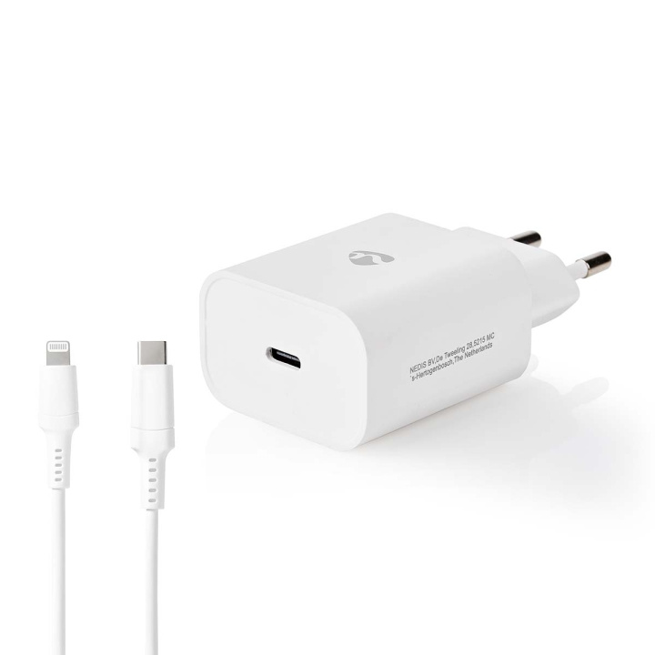 Nedis Oplader | 20 W | Snellaad functie | 1.67 / 2.22 / 3.0 A | Outputs: 1 | USB-C™ | Lightning 8-Pins (Los) Kabel | 1.00 m | Automatische Voltage Selectie in de groep SMARTPHONE & TABLETS / Opladers & Kabels / Wandoplader / Wandoplader Lightning bij TP E-commerce Nordic AB (C08276)