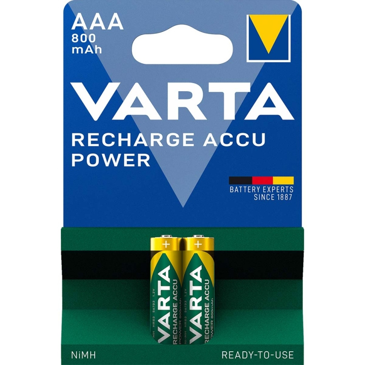 Oplaadbare NiMH-Batterij AAA | 1.2 V DC | 800 mAh | Voorgeladen | 2-Blister in de groep HOME ELECTRONICS / Batterijen & Opladers / Oplaadbare batterijen / AAA bij TP E-commerce Nordic AB (C08279)