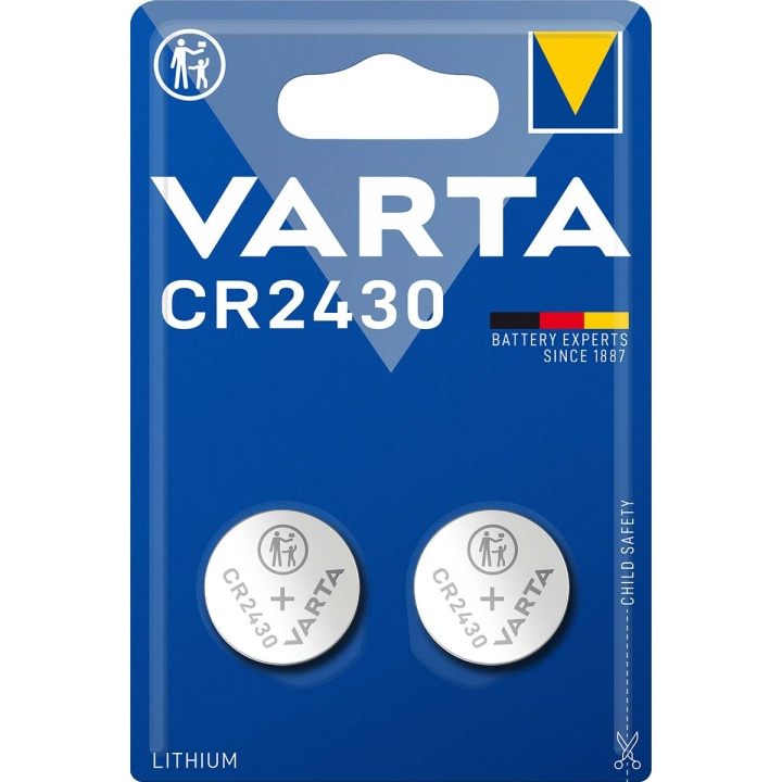 Varta Lithium-Knoopcelbatterij CR2430 | 3 V DC | 290 mAh | 2-Blister | Zilver in de groep HOME ELECTRONICS / Batterijen & Opladers / Batterijen / Knoopcel bij TP E-commerce Nordic AB (C08284)