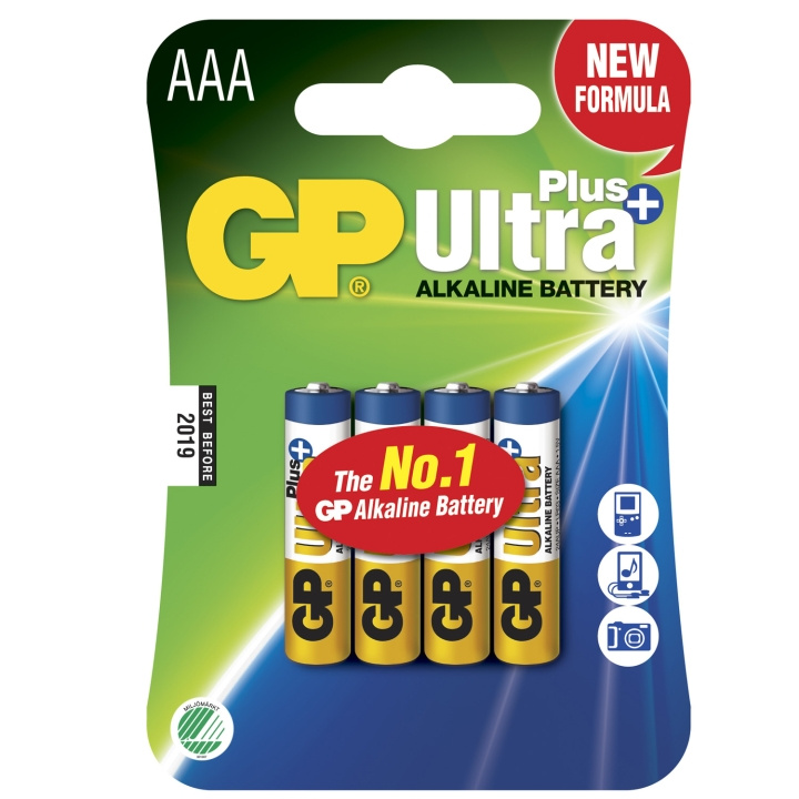 GP Ultra Plus Alkaline AAA 4-pack in de groep HOME ELECTRONICS / Batterijen & Opladers / Batterijen / AAA bij TP E-commerce Nordic AB (C08555)