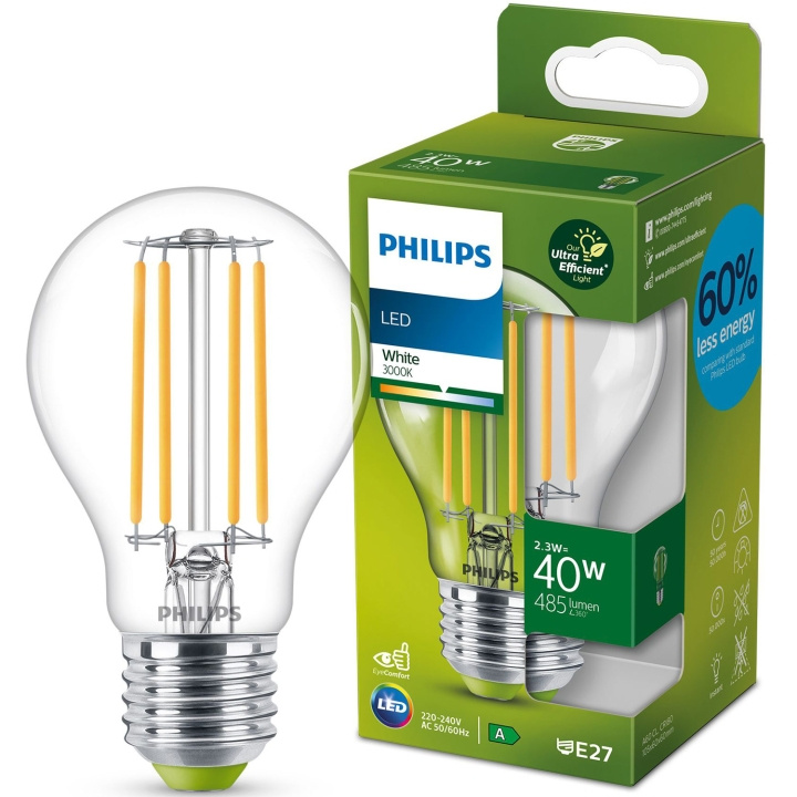 Philips LED E27 Normal 40W Klar 485lm in de groep HOME ELECTRONICS / Verlichting / LED-lampen bij TP E-commerce Nordic AB (C08598)