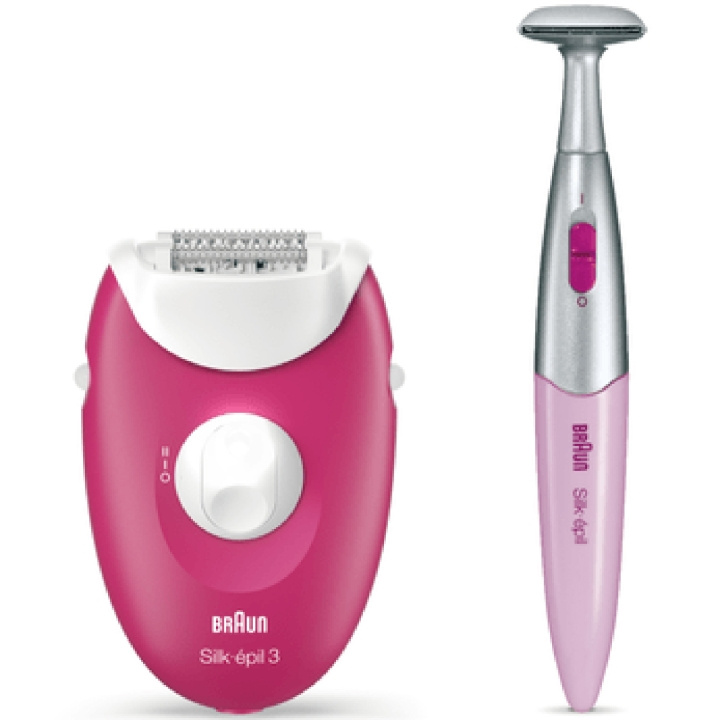 Braun Epilator Silk-Epil 3 420 Ruby in de groep BEAUTY & HEALTH / Haar & Styling / Ontharing / Epliators bij TP E-commerce Nordic AB (C08682)