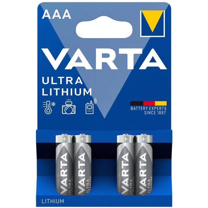 Varta Ultra Lithium AAA / LR03 Batterier in de groep HOME ELECTRONICS / Batterijen & Opladers / Batterijen / AAA bij TP E-commerce Nordic AB (C08714)