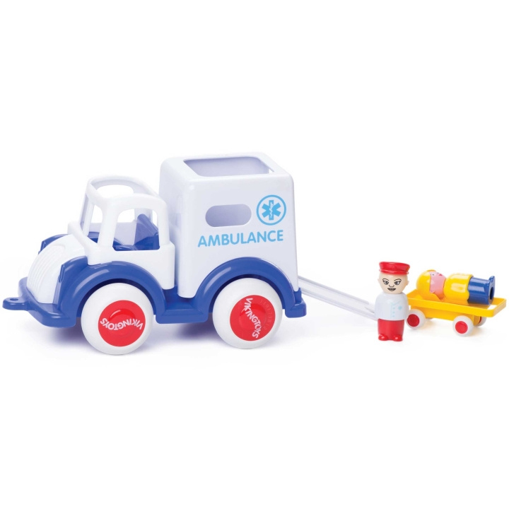 VikingToys Jumbo Ambulans m. Två Figurer in de groep SPEELGOED, KINDER- & BABYPRODUCTEN / Speelgoed / Speelgoedauto\'s bij TP E-commerce Nordic AB (C08722)