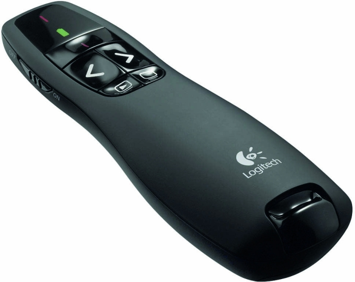 Logitech Presenter R400, Wireless, 2.4GHz, Black in de groep COMPUTERS & RANDAPPARATUUR / Muizen en toetsenborden / Muizen / Draadloos bij TP E-commerce Nordic AB (C09050)