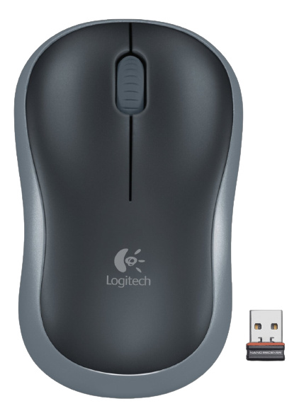 Logitech Wireless Mouse M185 -black/grey in de groep COMPUTERS & RANDAPPARATUUR / Muizen en toetsenborden / Muizen / Draadloos bij TP E-commerce Nordic AB (C09061)