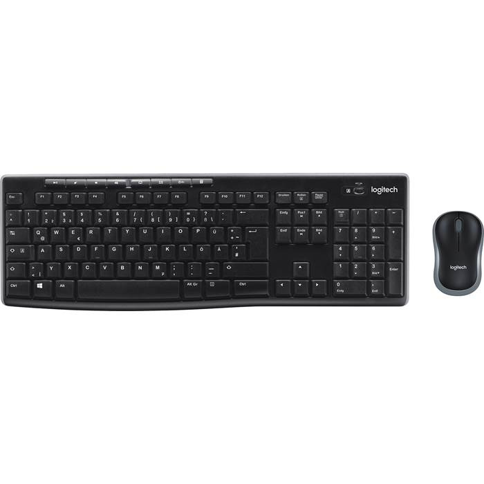 Logitech MK270 wireless Combo KB and mouse Nordic black in de groep COMPUTERS & RANDAPPARATUUR / Muizen en toetsenborden / Toetsenborden / Pakket bij TP E-commerce Nordic AB (C09069)