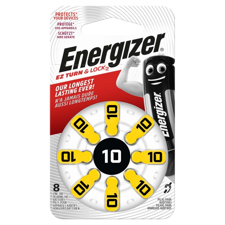 Energizer Zinc-Air Batterij PR70 Type 10 | 1.4 V DC | 92 mAh | Aantal batterijen: 8 Stuks | Gehoorapparaat | Zilver in de groep HOME ELECTRONICS / Batterijen & Opladers / Batterijen / Gehoorbatterijen bij TP E-commerce Nordic AB (C09197)