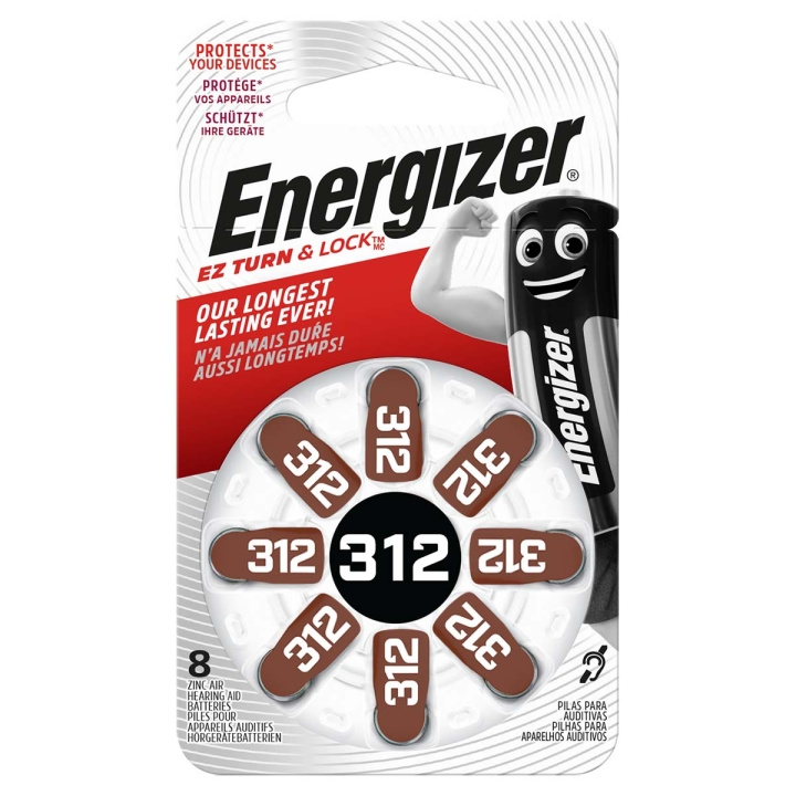 Energizer Zinc-Air Batterij PR41 Type 312 | 1.4 V DC | 184 mAh | 8-Blister | Gehoorapparaat | Zilver in de groep HOME ELECTRONICS / Batterijen & Opladers / Batterijen / Gehoorbatterijen bij TP E-commerce Nordic AB (C09198)