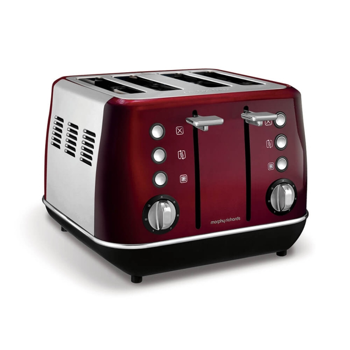 Toaster Evoke 4-Slice Red in de groep HUISHOUDEN & TUIN / Huishoudelijke apparaten / Broodroosters & Broodgrills / Broodroosters bij TP E-commerce Nordic AB (C09242)