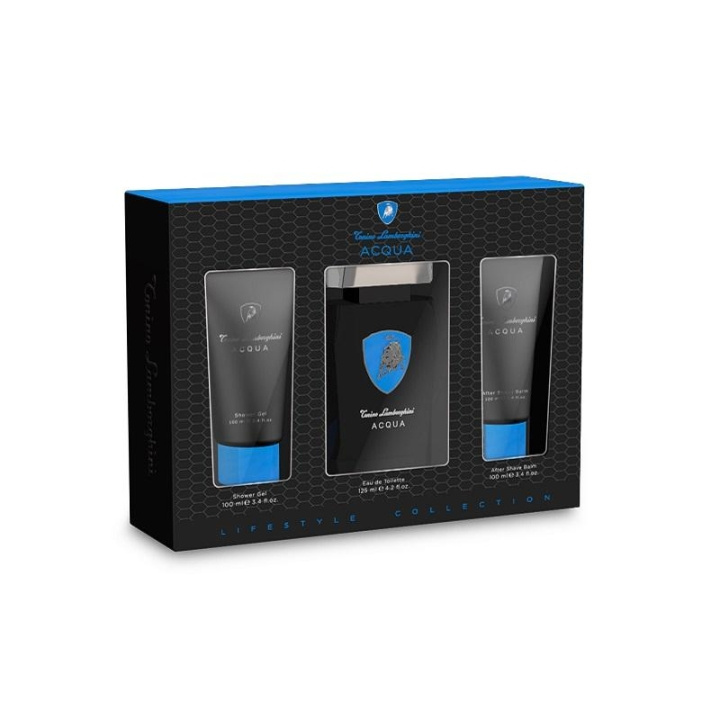 Giftset Lamborghini Acqua Edt 125ml + Shower Gel 100ml + Aftershave Balm 100ml in de groep BEAUTY & HEALTH / Cadeausets / Cadeausets voor hem bij TP E-commerce Nordic AB (C09464)