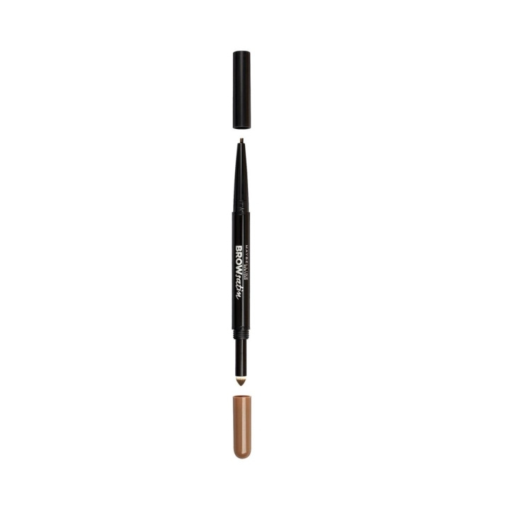 Maybelline Brow Satin Duo Pencil Medium Brown in de groep BEAUTY & HEALTH / Makeup / Ogen & Wenkbrauwen / Wenkbrauwpotloden bij TP E-commerce Nordic AB (C09970)