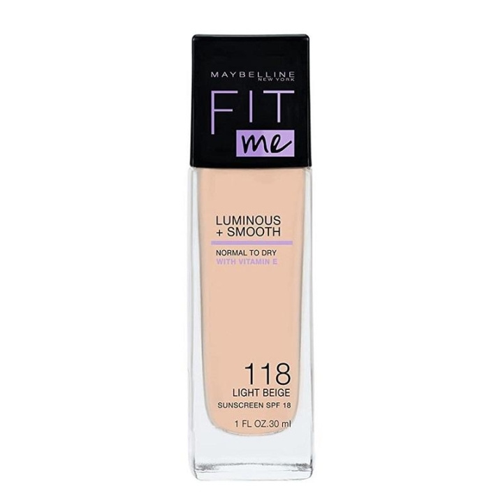 Maybelline Fit Me Luminous + Smooth Foundation - 118 Light Beige in de groep BEAUTY & HEALTH / Makeup / Make-up gezicht / Foundation bij TP E-commerce Nordic AB (C10123)